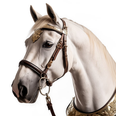 Horse soldier; isolated on white backgroundの素材