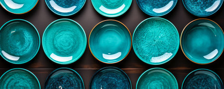 Turquoise ceramic backgroundの素材