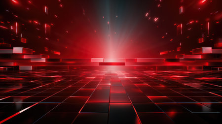 abstract technology background, 3d render, red and black color, Cyber mondayの素材