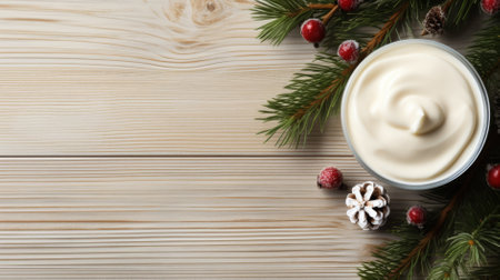 Eggnog background with empty space for textの素材