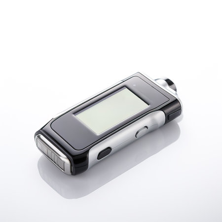 Insulin pump device isolated on whiteの素材