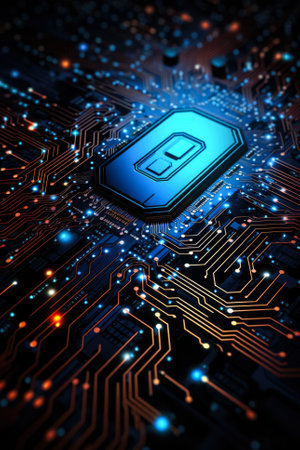 Digital Cyber Pattern Wallpaper Create Abstract Backgroundの素材