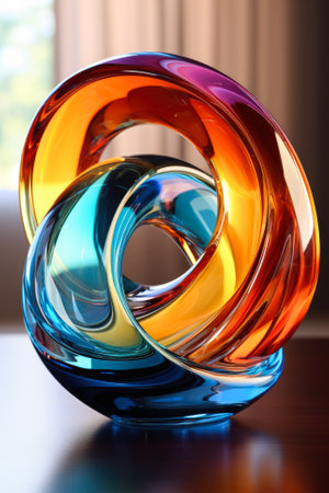 Colorful glass 3D object abstract wallpaper backgroundの素材