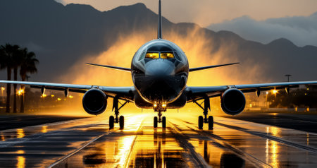 Plane starts to flyの素材