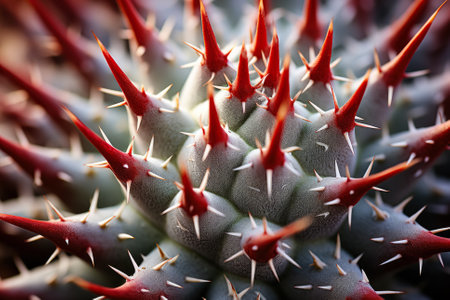 Extreme close-ups revealing unique textures and patterns of desert cactiの素材