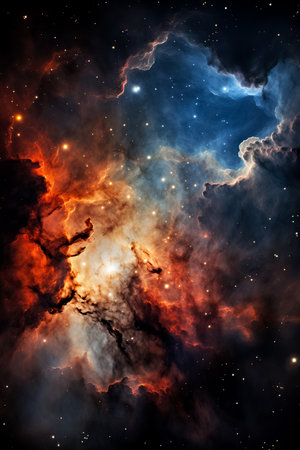 Galactic nebulas and starfields captured in stunning high-resolution photographyの素材