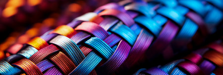 Close-up shots illuminating the complex beauty of various woven textilesの素材