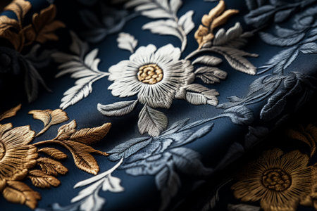 High-resolution images showcasing detailed jacquard woven designs on textile backgroundsの素材