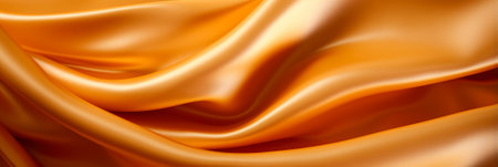 Macro view of glossy fluid-like folds in elegant satin fabricの素材