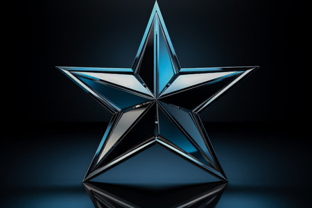 Iron Star Y2K Icon: 3D Shapes for Design Projects Posters Banners and Business Cardsの素材