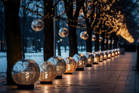 Implementing LED lights in Christmas decorations for energy efficiencyの素材