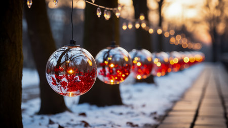 Implementing LED lights in Christmas decorations for energy efficiencyの素材