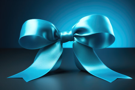 A Diabetes Awareness ribbon isolated on a gradient backgroundの素材