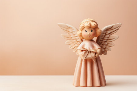 Christmas Angel isolated on a pastel backgroundの素材