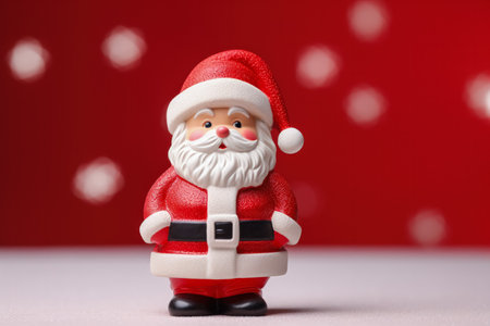 Santa Claus isolated on a vibrant background with a place for textの素材