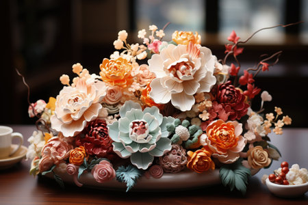 Exquisite dragon-inspired floral centrepieces for a prosperous New Year celebrationの素材