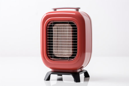 Electric space heater isolated on a white backgroundの素材