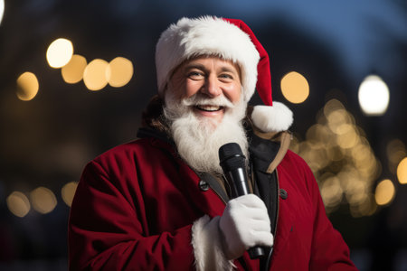 A picture of Santa Claus appearance during the National Christmas Tree lighting at the White Houseの素材