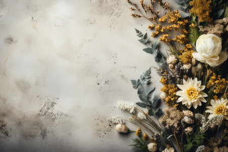 Artistic work with natural elements background with empty space for textの素材