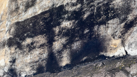 Detail of a rock in the Andes mountains, Peru.の写真素材