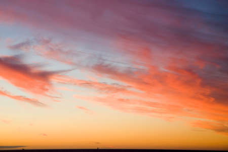 Sunset on the Table mountain in Cape Point - Good Hope and the atlantic oceanの写真素材