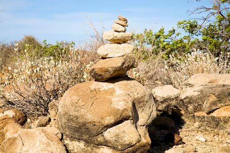 Composition of stones in the desert of Namibia