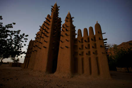 Mosque in a village early in the morning.のeditorial素材