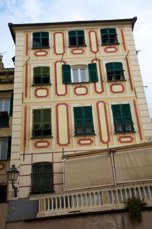 Typical architecture in Italy on the Riviera near Porto Finoのeditorial素材