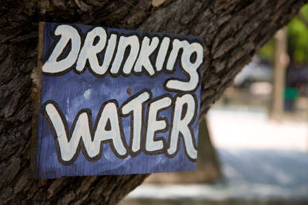 Drinking water signboardの写真素材
