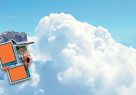 Illustration showing the mood of Holidays and travelingの写真素材