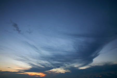 Sunset on the Indian Ocean in the Maldives - Embudu island
