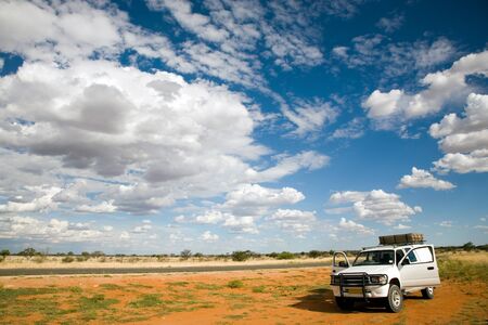 4x4 at the Tropic of Capricorn in Namibia, Africaのeditorial素材