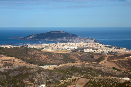 View of the Mediteranean sea from Ceuta.の写真素材