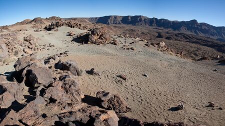 National park, volcanic based ground. Tenerifeの写真素材