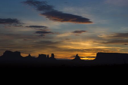 View of monument valley early in the morningの写真素材