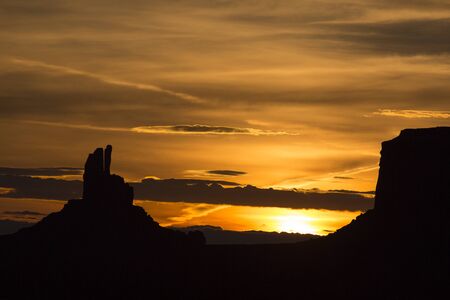 View of monument valley early in the morningの写真素材