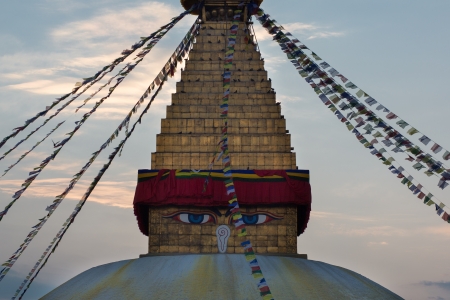 Boudhanath Stupa, one of the main landmark in Kathmandu, Nepalの写真素材