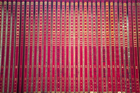colored strips with hieroglyphs, Hangzhou, 30 April 2013.のeditorial素材