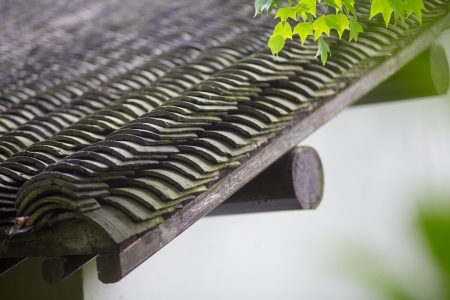 Detail of a traditional roof making in Hangzhou, China