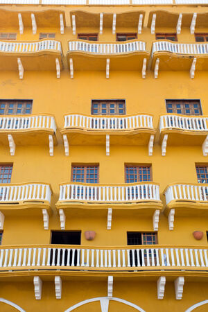 Spanish colonial house. Cartagena de Indias, Colombia's Caribbean Zone.のeditorial素材