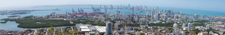 Panorama of Cartegena, Colombia, from La Popa Monastery の写真素材