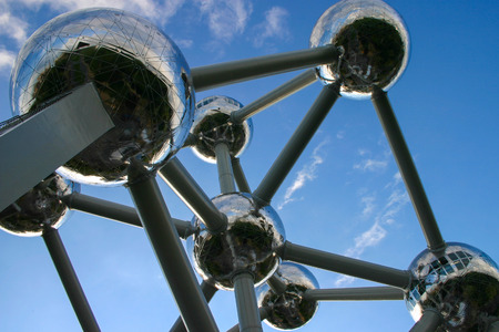 BRUSSELS, BELGIUM, JULY 02  Atomium monument on July 07, 2006 in Brussels  Atomium is a 102m tall building, originally constructed for Expo のeditorial素材