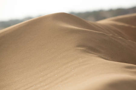 Closeup of a dune of sand in Sidi Kaouki, Morocco