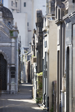 Driveway in La Recoleta Cemetery, a famous cemetery located in the exclusive Recoleta neighborhood...