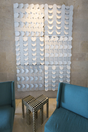 Luxury interior of lobby in five stars hotel in Bogota Colombia 2015のeditorial素材