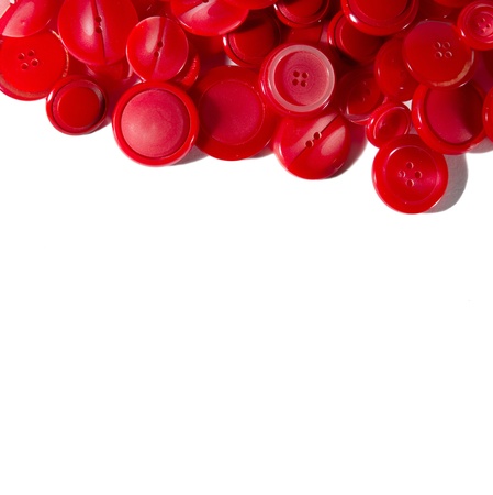 Red buttons border  White background  Plenty of copyspace 