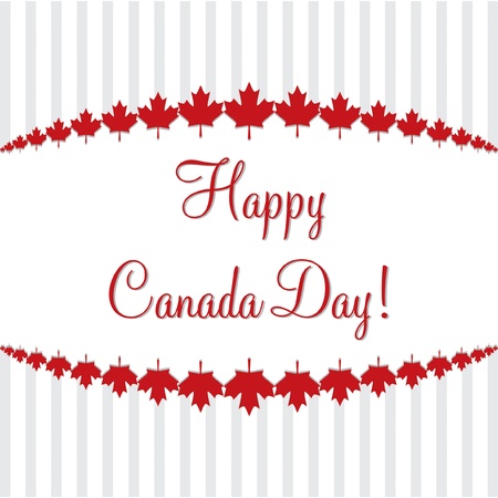  Happy Canada Day  cardのイラスト素材
