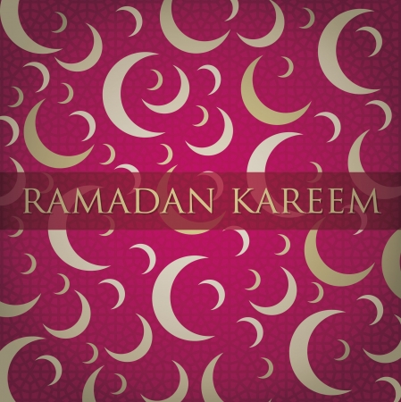 Gold crescent moon  Ramadan Kareem   Generous Ramadan  card のイラスト素材