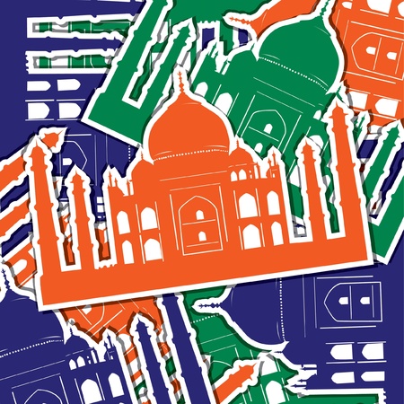 Happy Independence Day India card in vector format のイラスト素材