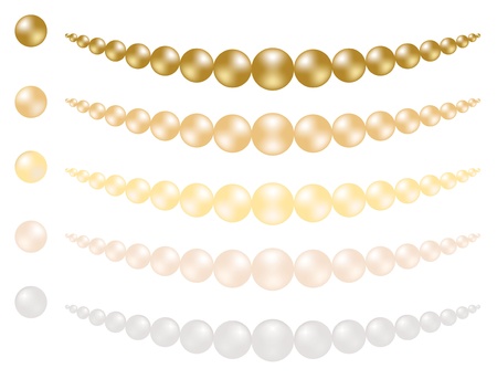 White, Cream and Gold Pearlsのイラスト素材